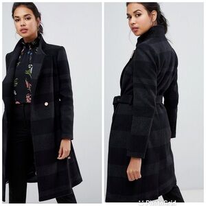 Ted Baker NARRLA Stripe Long Wrap Coat